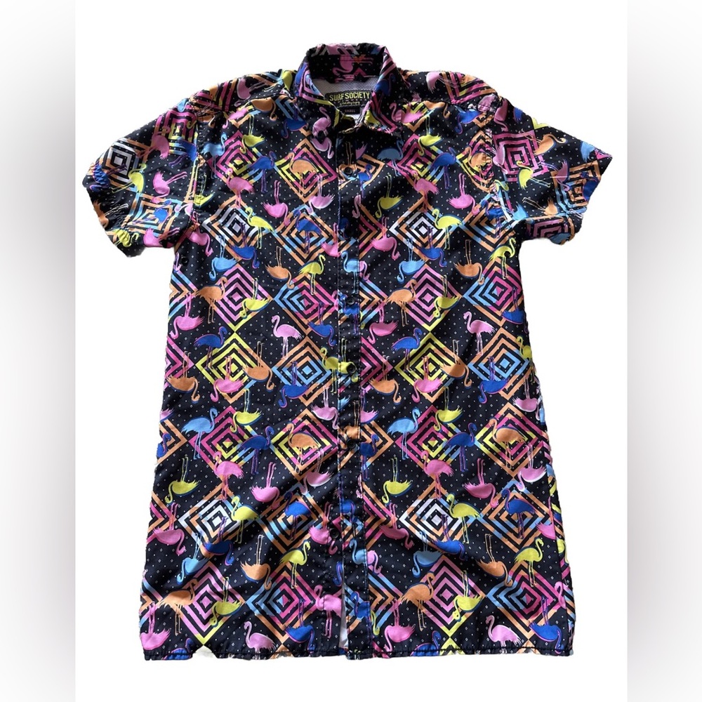 surf society button down shirt